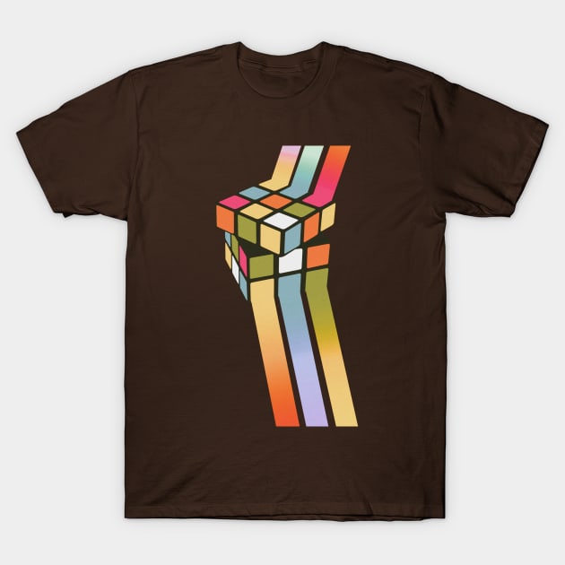 Rubiks Cube Abstract Art T-Shirt by AlondraHanley